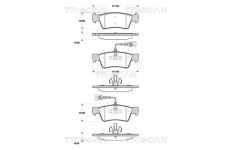 Sada brzdových destiček, kotoučová brzda TRISCAN 8110 29060
