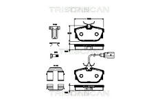 Sada brzdových destiček, kotoučová brzda TRISCAN 8110 29062