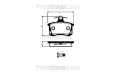 Sada brzdových destiček, kotoučová brzda TRISCAN 8110 29070