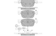 Sada brzdových destiček, kotoučová brzda TRISCAN 8110 29186