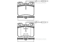 Sada brzdových destiček, kotoučová brzda TRISCAN 8110 38932