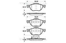 Sada brzdových destiček, kotoučová brzda TRISCAN 8110 40010