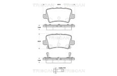 Sada brzdových destiček, kotoučová brzda TRISCAN 8110 40012