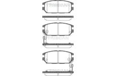 Sada brzdových destiček, kotoučová brzda TRISCAN 8110 42014