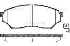 Sada brzdových destiček, kotoučová brzda TRISCAN 8110 42015