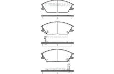 Sada brzdových destiček, kotoučová brzda TRISCAN 8110 43182