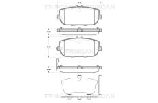 Sada brzdových destiček, kotoučová brzda TRISCAN 8110 50026