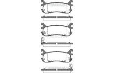 Sada brzdových destiček, kotoučová brzda TRISCAN 8110 50185