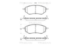 Sada brzdových destiček, kotoučová brzda TRISCAN 8110 68182