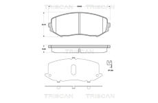 Sada brzdových destiček, kotoučová brzda TRISCAN 8110 69018