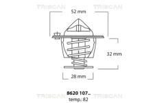 Termostat, chladivo TRISCAN 8620 10782