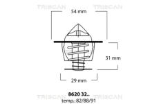Termostat, chladivo TRISCAN 8620 3288