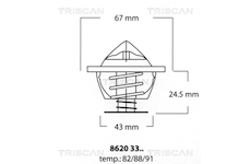 Termostat, chladivo TRISCAN 8620 3382