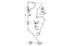 Vysokotlaké / nízkotlaké vedení, klimatizace TRISCAN 9010 11028