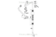 Vysokotlaké / nízkotlaké vedení, klimatizace TRISCAN 9010 25028