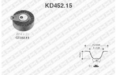 ozubení,sada rozvodového řemene SNR KD452.15