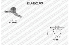 ozubení,sada rozvodového řemene SNR KD452.03