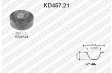 ozubení,sada rozvodového řemene SNR KD457.21