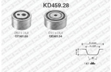 ozubení,sada rozvodového řemene SNR KD459.28