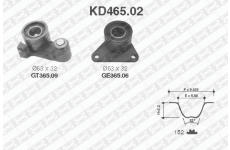 ozubení,sada rozvodového řemene SNR KD465.02