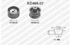 ozubení,sada rozvodového řemene SNR KD468.07