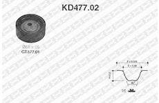 Sada rozvodového řemene SNR KD477.02