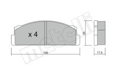 Sada brzdových destiček, kotoučová brzda METELLI 22-0001-0