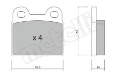 Sada brzdových destiček, kotoučová brzda METELLI 22-0002-0