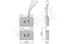 Sada brzdových destiček, kotoučová brzda METELLI 22-0003-1