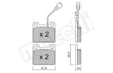 Sada brzdových destiček, kotoučová brzda METELLI 22-0003-2