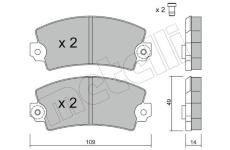 Sada brzdových destiček, kotoučová brzda METELLI 22-0005-5