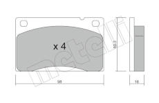 Sada brzdových destiček, kotoučová brzda METELLI 22-0006-0