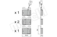 Sada brzdových destiček, kotoučová brzda METELLI 22-0009-1