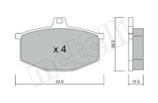 Sada brzdových destiček, kotoučová brzda METELLI 22-0012-0