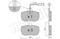 Sada brzdových destiček, kotoučová brzda METELLI 22-0016-5