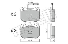 Sada brzdových destiček, kotoučová brzda METELLI 22-0021-0