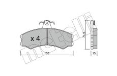 Sada brzdových destiček, kotoučová brzda METELLI 22-0031-1