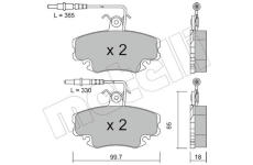 Sada brzdových destiček, kotoučová brzda METELLI 22-0032-1