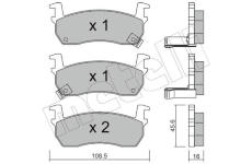 Sada brzdových destiček, kotoučová brzda METELLI 22-0034-1
