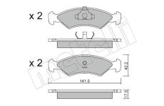 Sada brzdových destiček, kotoučová brzda METELLI 22-0043-0
