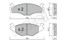 Sada brzdových destiček, kotoučová brzda METELLI 22-0045-0