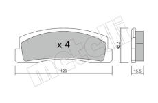 Sada brzdových destiček, kotoučová brzda METELLI 22-0046-0