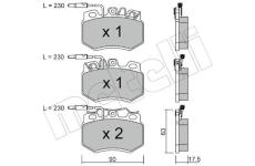Sada brzdových destiček, kotoučová brzda METELLI 22-0049-0