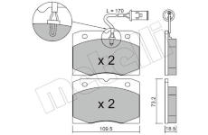 Sada brzdových destiček, kotoučová brzda METELLI 22-0051-2
