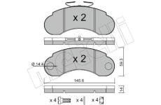 Sada brzdových destiček, kotoučová brzda METELLI 22-0055-1