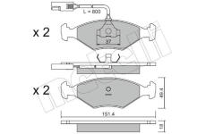 Sada brzdových destiček, kotoučová brzda METELLI 22-0057-0