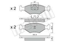 Sada brzdových destiček, kotoučová brzda METELLI 22-0057-2