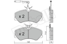 Sada brzdových destiček, kotoučová brzda METELLI 22-0058-1