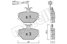 Sada brzdových destiček, kotoučová brzda METELLI 22-0059-0