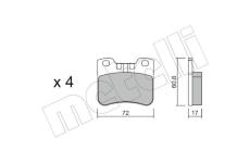 Sada brzdových destiček, kotoučová brzda METELLI 22-0060-2